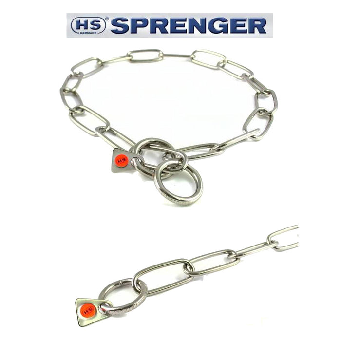 Collare Herm Sprenger a maglie larghe in acciaio inox 3 mm